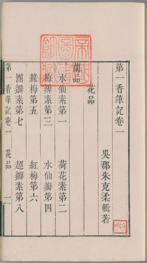 第一香笔记.4卷.清朱克柔撰.瘦竹山房藏板.清嘉庆元年序刊本.1796年.pdf