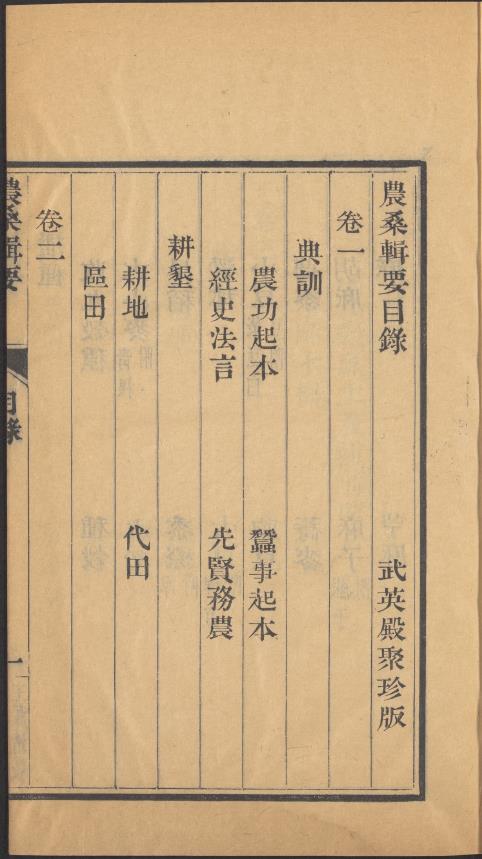 农桑辑要.七卷.元.元时官撰.清乾隆时期武英殿活字印本pdf